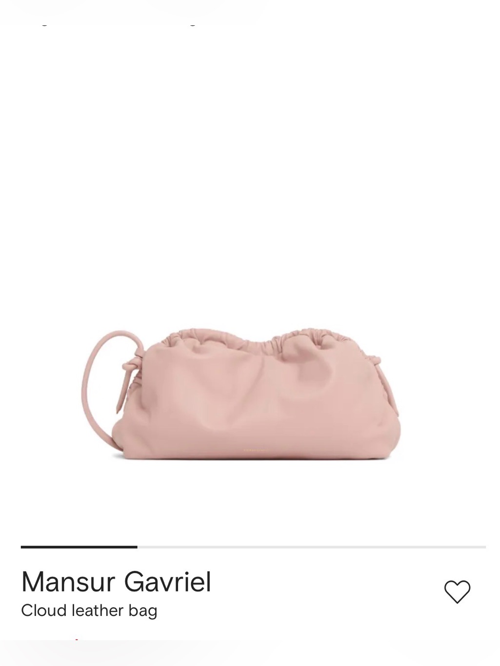 Mansur Gavriel Cloud Leather Bag Pink